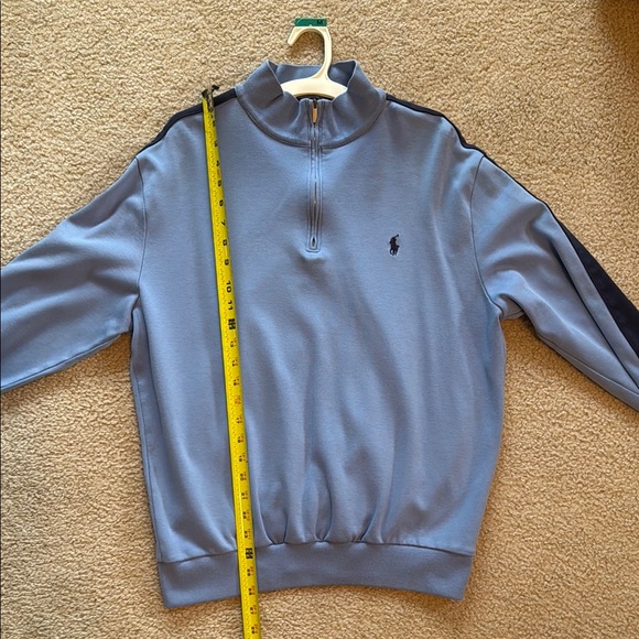 Ralph Lauren Blue Zip Up Sweater with Classic Style - Picture 8 of 9